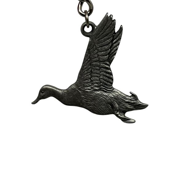 Rawcliffe Pewter I ❤️ MALLARDS Duck Keychain Vintage 1983 P. Davis Collectible - Picture 8 of 13